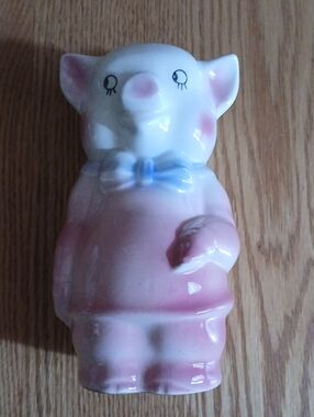1940's Shawnee Pink Piggy Bank